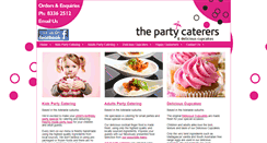 Desktop Screenshot of kidspartycatering.com.au